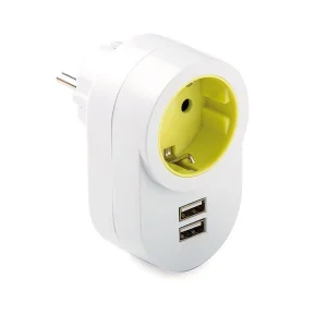 Adaptador Con 2 USB 2,1A 5V Famatel Ref. 1308