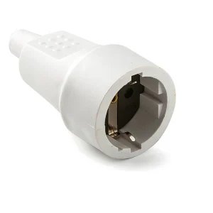 Base Aérea Goma con Toma Tierra 16A 250V Blanca Famatel Ref. 2104-B