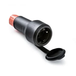 Base con Toma Tierra Móvil 16A 250V Negra Prensaestopa Famatel Ref. 2165