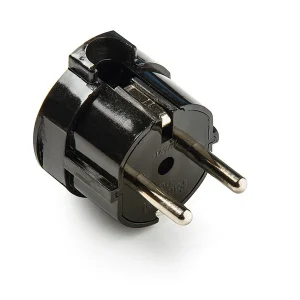Clavija con Toma Tierra Salida Lateral 16A 250V blanco Famatel Ref. 1102