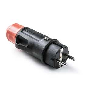 Clavija con Toma Tierra móvil 16A-250V Negra Pensaestopa Famatel Ref. 1165