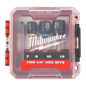 Estuche 4 vasos Shockwave Impact Duty Milwaukee Ref. 4932492445