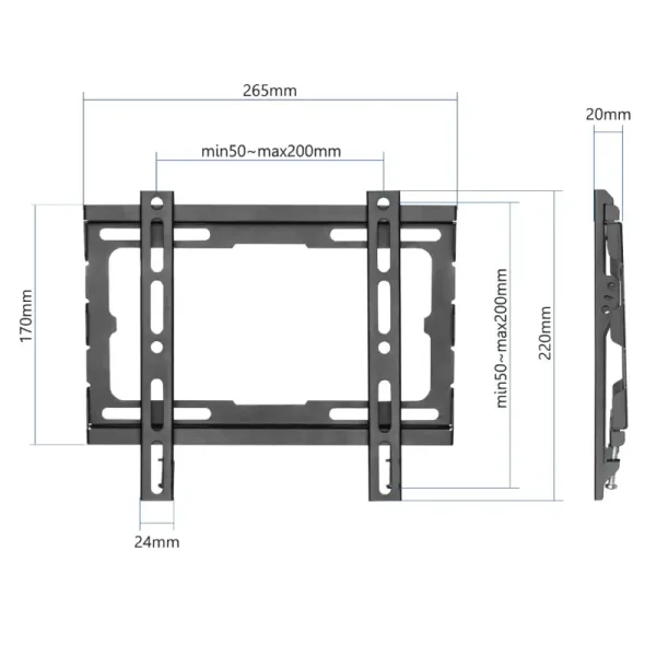 iggual SPTV04 Soporte TV 23-43 45Kg pared Fijo VESA 200X200